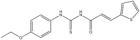 N-(4-ethoxyphenyl)-N'-[(E)-3-(2-thienyl)-2-propenoyl]thiourea Struktur