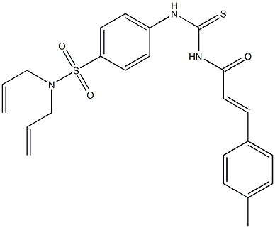 N,N-diallyl-4-[({[(E)-3-(4-methylphenyl)-2-propenoyl]amino}carbothioyl)amino]benzenesulfonamide Struktur