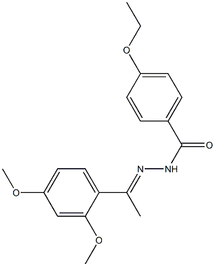 N'-[(E)-1-(2,4-dimethoxyphenyl)ethylidene]-4-ethoxybenzohydrazide Struktur