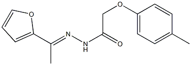 N'-[(E)-1-(2-furyl)ethylidene]-2-(4-methylphenoxy)acetohydrazide Struktur