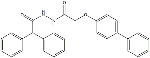 N'-[2-([1,1'-biphenyl]-4-yloxy)acetyl]-2,2-diphenylacetohydrazide Struktur