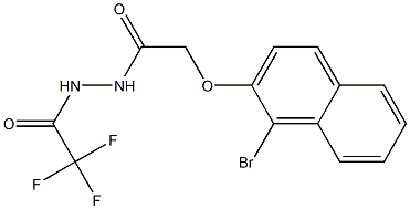 N'-{2-[(1-bromo-2-naphthyl)oxy]acetyl}-2,2,2-trifluoroacetohydrazide Struktur