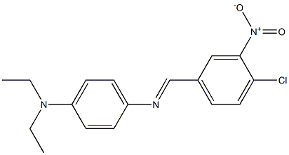 N-[(E)-(4-chloro-3-nitrophenyl)methylidene]-N-[4-(diethylamino)phenyl]amine Struktur