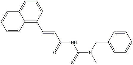 N-benzyl-N-methyl-N'-[(E)-3-(1-naphthyl)-2-propenoyl]thiourea Struktur