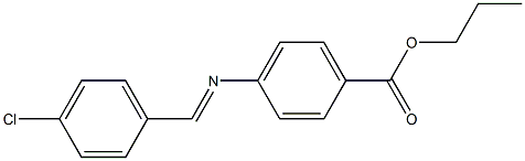 propyl 4-{[(E)-(4-chlorophenyl)methylidene]amino}benzoate Struktur