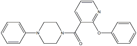 (2-phenoxy-3-pyridinyl)(4-phenylpiperazino)methanone Struktur