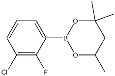 2-(3-Chloro-2-fluorophenyl)-4,4,6-trimethyl-1,3,2-dioxaborinane Struktur