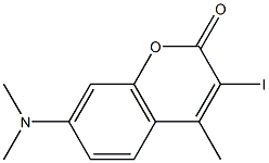 7-(Dimethylamino)-3-iodo-4-methylcoumarin Struktur