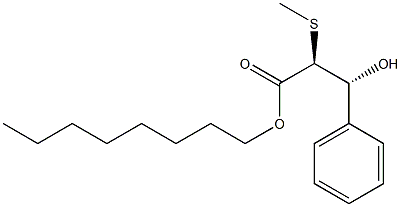 (2S,3R)-2-(Methylthio)-3-hydroxy-3-phenylpropanoic acid octyl ester Struktur