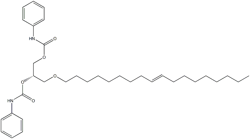 [S,(-)]-1-O,2-O-Bis(N-phenylcarbamoyl)-3-O-[(E)-9-octadecenyl]-L-glycerol Struktur