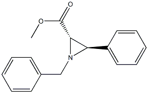 (2S,3R)-1-Benzyl-3-phenylaziridine-2-carboxylic acid methyl ester Struktur