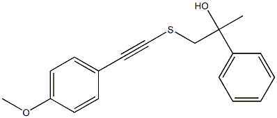 2-Phenyl-3-[[(4-methoxyphenyl)ethynyl]thio]propan-2-ol Struktur