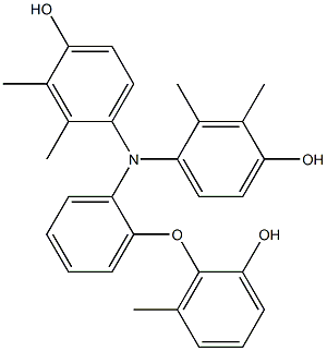 N,N-Bis(4-hydroxy-2,3-dimethylphenyl)-2-(2-hydroxy-6-methylphenoxy)benzenamine Struktur