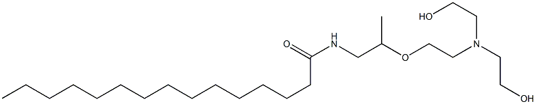 N-[2-[2-[Bis(2-hydroxyethyl)amino]ethoxy]propyl]pentadecanamide Struktur