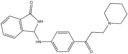 3-[p-(3-Piperidinopropionyl)anilino]-2,3-dihydro-1H-isoindol-1-one Struktur