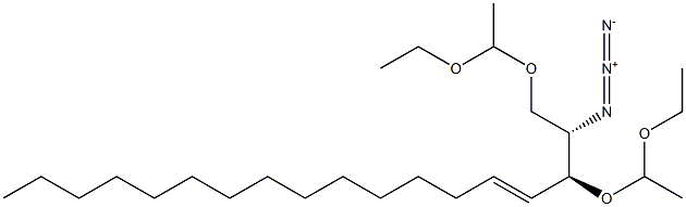 (2S,3S)-2-Azido-1,3-bis(1-ethoxyethoxy)-4-octadecene Struktur