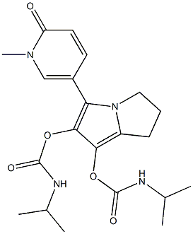 5-[[6,7-Dihydro-1,2-bis(isopropylaminocarbonyloxy)-5H-pyrrolizin]-3-yl]-1-methylpyridin-2(1H)-one Struktur