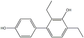 2,4-Diethyl-1,1'-biphenyl-3,4'-diol Struktur