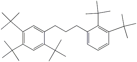 1-(2,4,5-Tri-tert-butylphenyl)-3-(2,3-di-tert-butylphenyl)propane Struktur