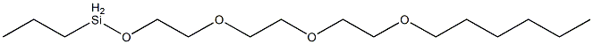 Propyl[2-[2-[2-(hexyloxy)ethoxy]ethoxy]ethoxy]silane Struktur