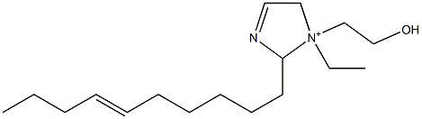 2-(6-Decenyl)-1-ethyl-1-(2-hydroxyethyl)-3-imidazoline-1-ium Struktur