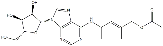 N-[(1R,2E)-1,3-Dimethyl-4-acetoxy-2-butenyl]adenosine Struktur