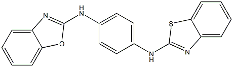 N-(Benzothiazol-2-yl)-N'-(benzoxazol-2-yl)benzene-1,4-diamine Struktur