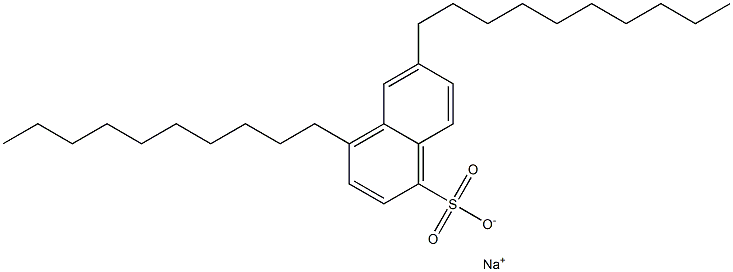 4,6-Didecyl-1-naphthalenesulfonic acid sodium salt Struktur