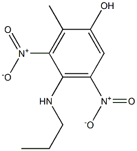 N-(4-Hydroxy-2,6-dinitro-3-methylphenyl)propan-1-amine Struktur