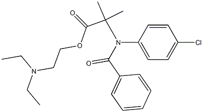 2-[N-Benzoyl-N-(p-chlorophenyl)amino]-2-methylpropionic acid 2-(diethylamino)ethyl ester Struktur