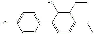 3,4-Diethyl-1,1'-biphenyl-2,4'-diol Struktur