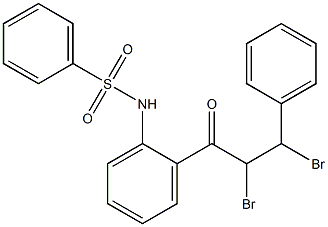 1-(2-Phenylsulfonylaminophenyl)-2,3-dibromo-3-phenylpropan-1-one Struktur