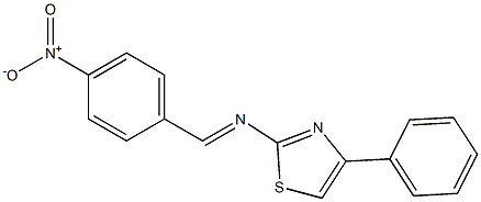 4-Phenyl-2-[(4-nitrobenzylidene)amino]thiazole Struktur