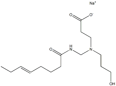 3-[N-(3-Hydroxypropyl)-N-(5-octenoylaminomethyl)amino]propionic acid sodium salt Struktur