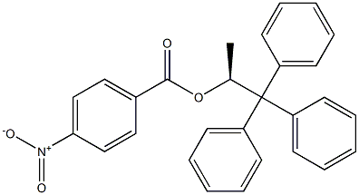 (-)-p-Nitrobenzoic acid (S)-2,2,2-triphenyl-1-methylethyl ester Struktur