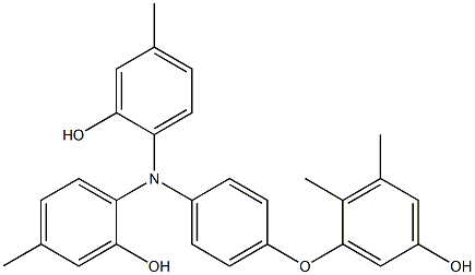 N,N-Bis(2-hydroxy-4-methylphenyl)-4-(5-hydroxy-2,3-dimethylphenoxy)benzenamine Struktur