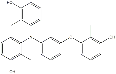 N,N-Bis(3-hydroxy-2-methylphenyl)-3-(3-hydroxy-2-methylphenoxy)benzenamine Struktur