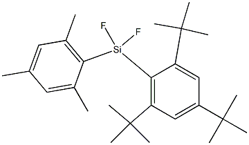 Difluoromesityl(2,4,6-tri-tert-butylphenyl)silane Struktur