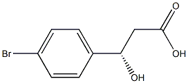 [S,(-)]-3-(p-Bromophenyl)-3-hydroxypropionic acid Struktur