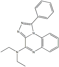 4-Diethylamino-1-phenyl[1,2,4]triazolo[4,3-a]quinoxaline Struktur