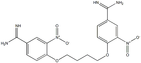 4,4'-[1,4-Butanediylbis(oxy)]bis[3-nitrobenzamidine] Struktur