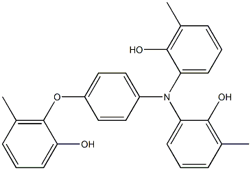 N,N-Bis(2-hydroxy-3-methylphenyl)-4-(2-hydroxy-6-methylphenoxy)benzenamine Struktur