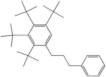 1-(2,3,4,5-Tetra-tert-butylphenyl)-3-phenylpropane Struktur