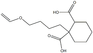 1,2-Cyclohexanedicarboxylic acid-1-[4-(vinyloxy)butyl] ester Struktur