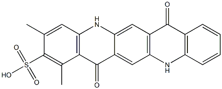 5,7,12,14-Tetrahydro-1,3-dimethyl-7,14-dioxoquino[2,3-b]acridine-2-sulfonic acid Struktur