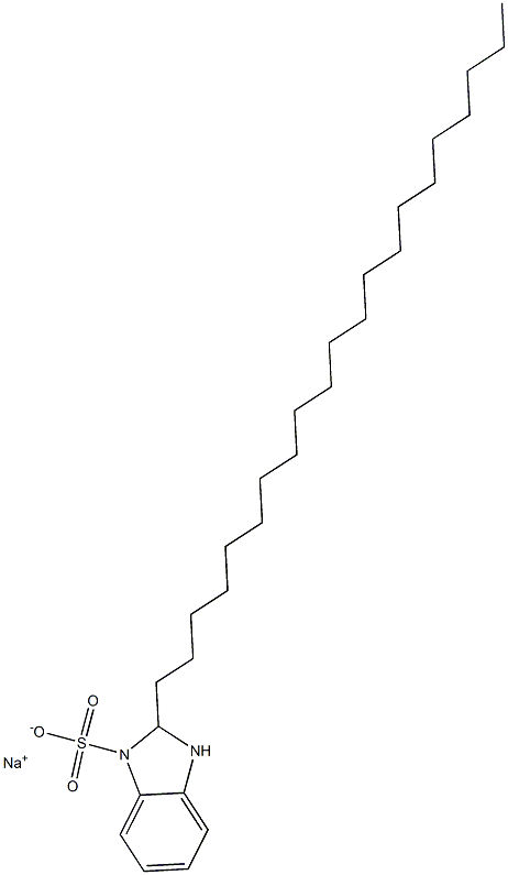 2,3-Dihydro-2-henicosyl-1H-benzimidazole-1-sulfonic acid sodium salt Struktur