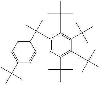 2-(2,3,4,5-Tetra-tert-butylphenyl)-2-(4-tert-butylphenyl)propane Struktur