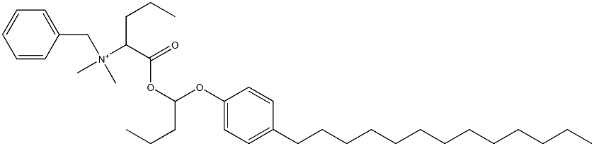 N,N-Dimethyl-N-benzyl-N-[1-[[1-(4-tridecylphenyloxy)butyl]oxycarbonyl]butyl]aminium Struktur