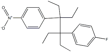 3,4-Diethyl-3-(4-fluorophenyl)-4-(4-nitrophenyl)hexane Struktur