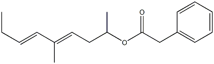 Phenylacetic acid 1,4-dimethyl-3,5-octadienyl ester Struktur